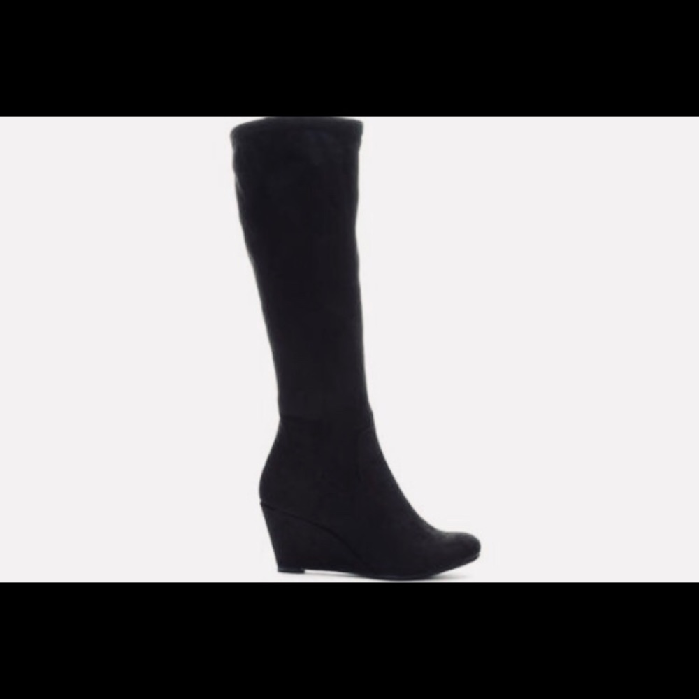Black knee high boots